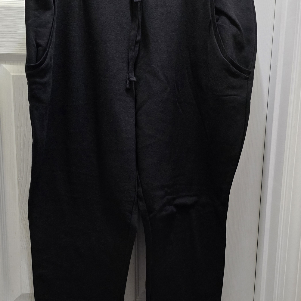 St. John's Bay Black Sweatpants with Elastic Waistband Women's 2X